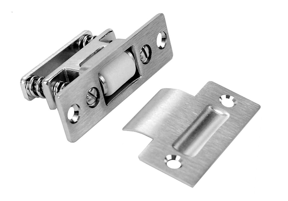 Pack of 10 Satin Chrome Plated 3-3/8 Length x 1 Width Don-Jo 1702 Cast Brass Adjustable Roller Latch with 2-3/4 Strike 