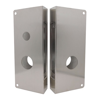 Details about   Stainless Steel 1-3/4 Door Don-Jo CW-504-S Mortise Lock Wrap Around 